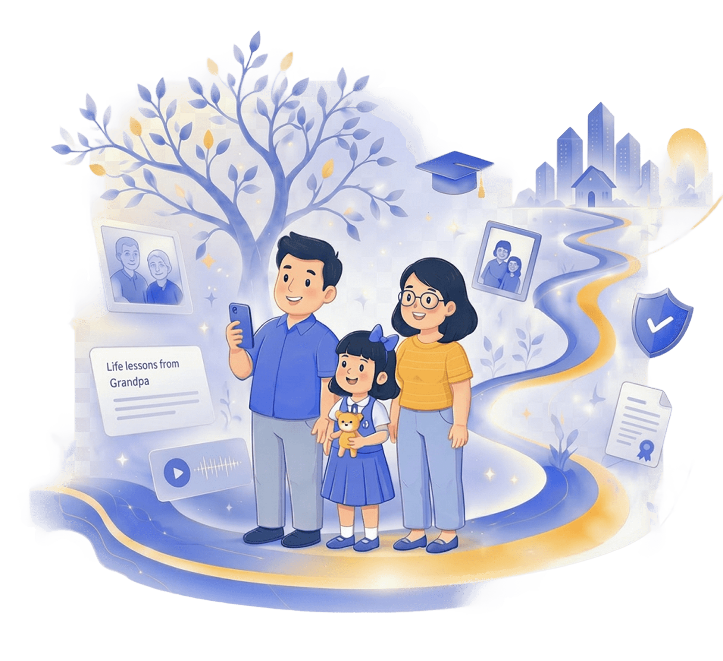 HRTG app ecosystem: families sharing knowledge across generations