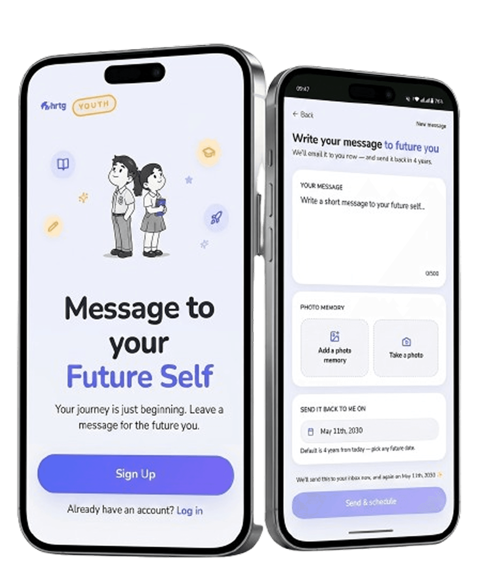 HRTG Youth app mockup